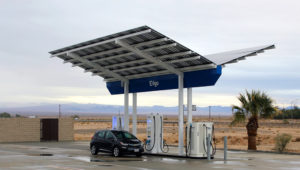 EVgo solar canopy EV charging station